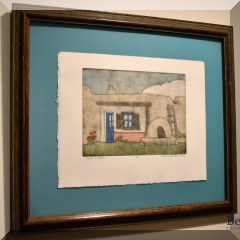 A09. Framed Casita Y Horno limited edition print signed by Melanie Britain 15”x 17” - $75